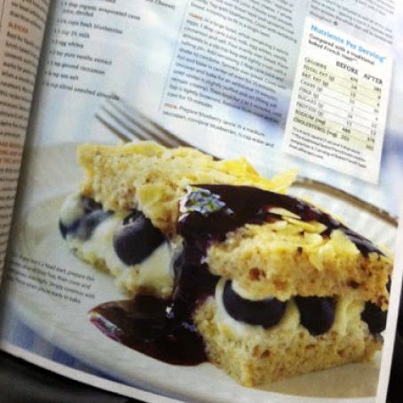 Blueberry Cheesecake-Stuffed French Toast Casserole