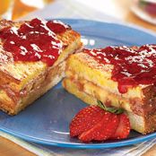 Peanut Butter, Berry and Banana Stuffed French Toast