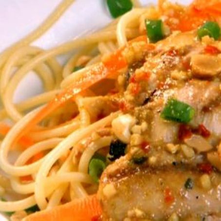 Cilantro Chicken and Spicy Thai Noodles