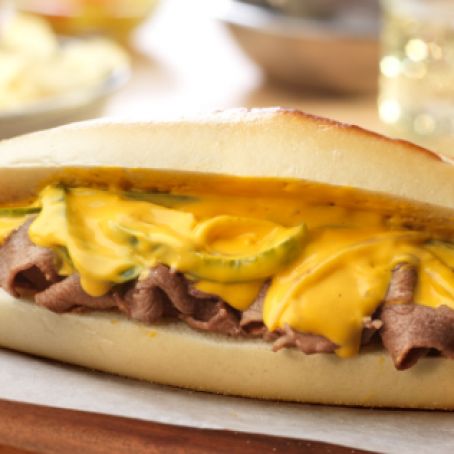Philly Cheesesteak Hero Sandwiches