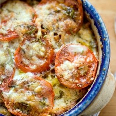 SAVORY BREAD PUDDING w/TOMS & HERBS