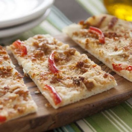 Cheese and Sausage Flat Bread