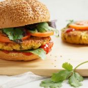 Carrot and Chickpea Veggie Burger