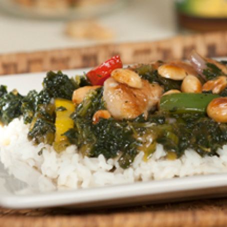 Gingered Chicken and Greens Stir- Fry