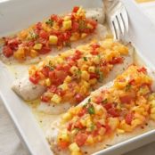Baked Tilapia with Spicy Tomato-Pineapple Relish