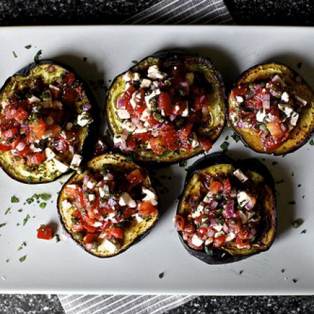 Roasted Eggplant with Ricotta and Mint