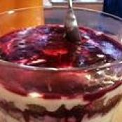 Gingerbread and Lemon Curd Trifle with Blackberry Sauce