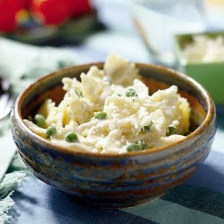 Cheesy Bow Ties & Peas