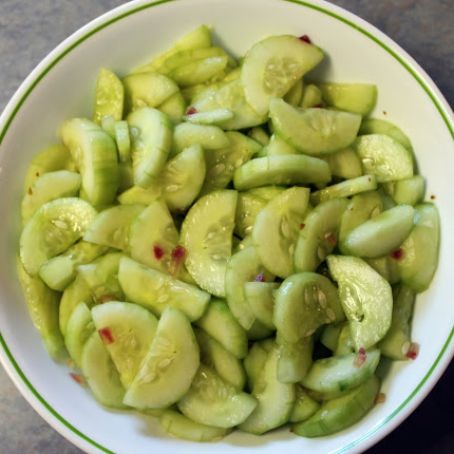 Sweet and Spicy Cucumber Slices****