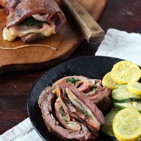 Balsamic-Marinated Stuffed Flank Steak