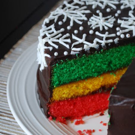Italian Rainbow Cookie Cake