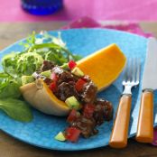 Nuevo Chipotle Beef in Butternut Squash Boats