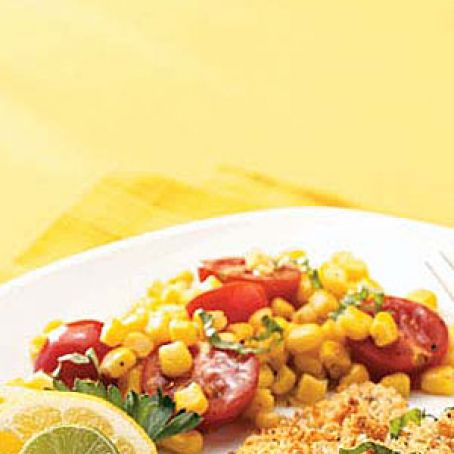 SAUTEED CORN WITH TOMATOES & BASIL