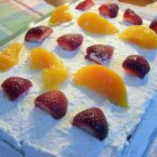 Strawberries & Peaches Cake