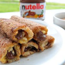 Nutella French Toast Rolls with Cinnamon Sugar