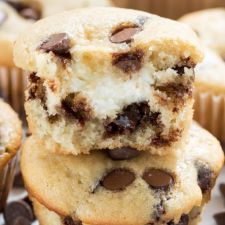 Cream Cheese-Filled Chocolate Chip Muffins