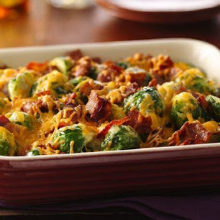 Cheesy Bacon Brussels Sprouts