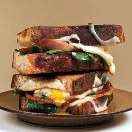 Grilled Cheese and Fried Egg Sandwiches