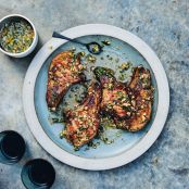 Pork Chops with Almond Salmuera
