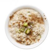 Pistachio rice pudding