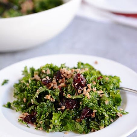 Favorite Kale Salad with Pecan Parmesan Topping