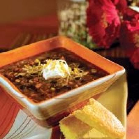 Black Bean, Corn and Chorizo Soup