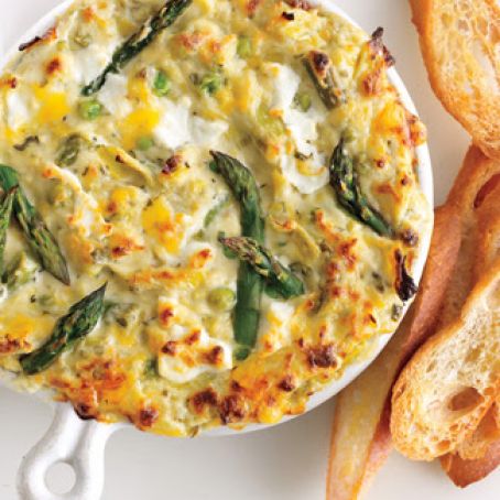 Spring Vegetable and Goat Cheese Dip
