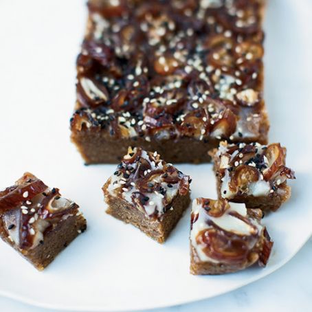 Date-and-Almond Fudge with Sesame and Coconut