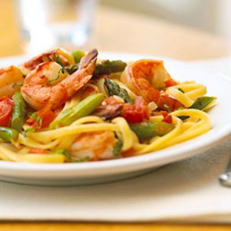 Pasta with Shrimp and Asparagus - Recipe.com