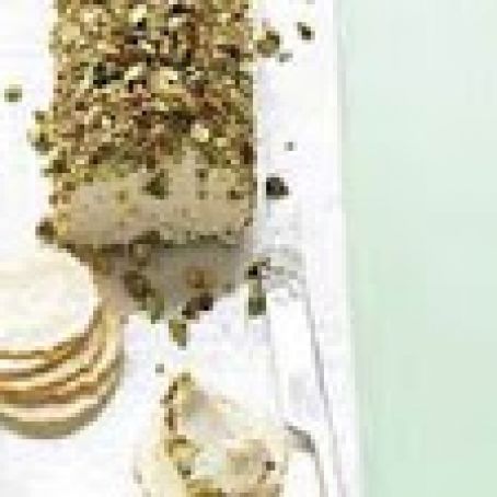 Pistachio-Covered Cheese Log