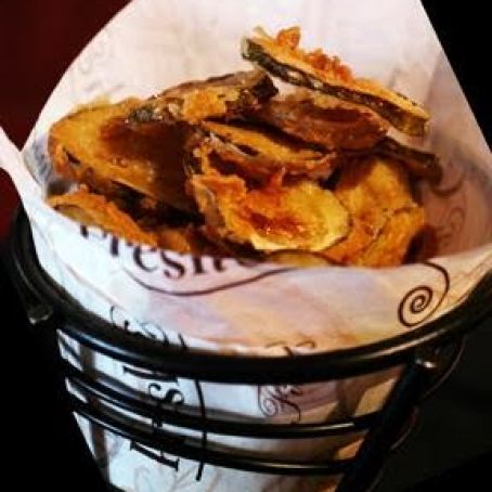 Pretzel Crusted Pickle Chips