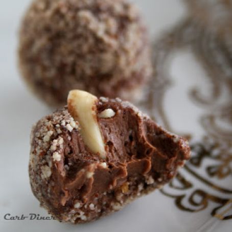 Low Carb Chocolate Almond Cheesecake Truffles