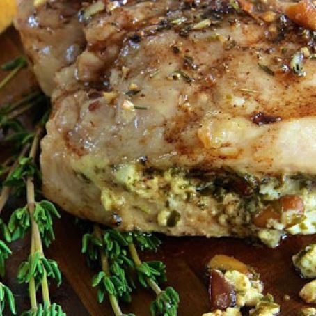 Pesto Stuffed Pork Chops