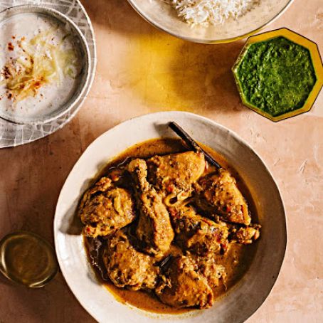 Chicken with Roasted Coriander in Coconut-Curry Sauce