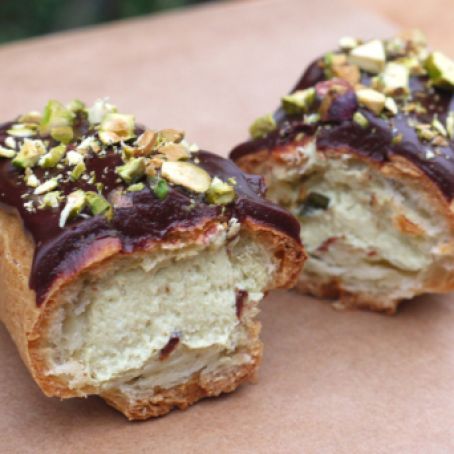 Chocolate Pistachio Éclairs