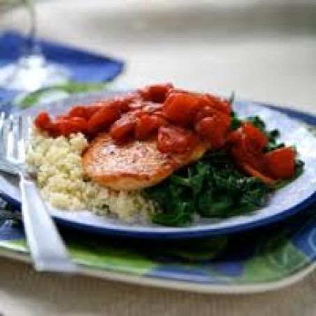 Balsamic Chicken w/Baby Spinach and Couscous