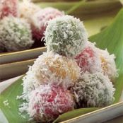 Indonesian Traditional Cakes: Colorful Snow Ball Cake ( klepon )