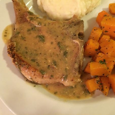 Granny's Pork Chops with Wine Sage Sauce