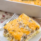 Sausage & Cream Cheese Hashbrown Breakfast Casserole 