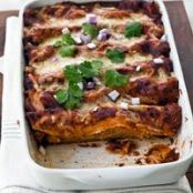 Red ChileChicken Enchiladas
