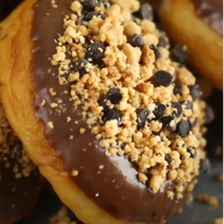 Peanut Butter Bourbon-Filled Doughnuts