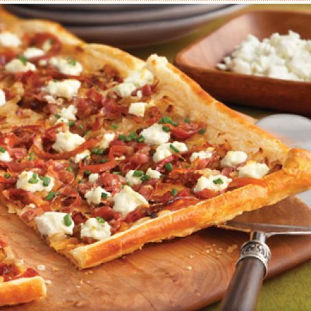 Caramelized Onion and Prosciutto Tart