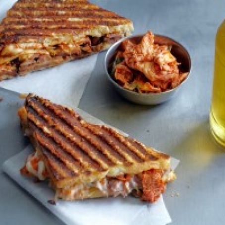 Pulled Pork and Kimchi Sandwich