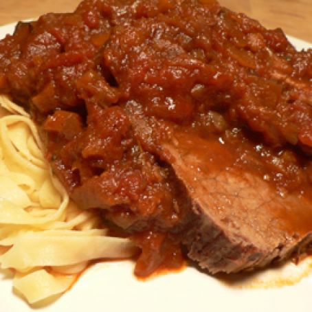 Italian Pot Roast Spaghetti