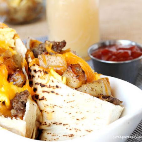Breakfast burrito pitas