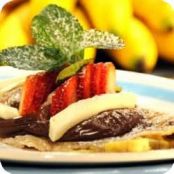 CREPAS DE PLATANO Y FRESAS