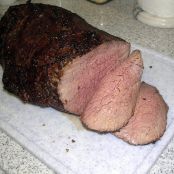 Eye of round roast with horseradish sauce