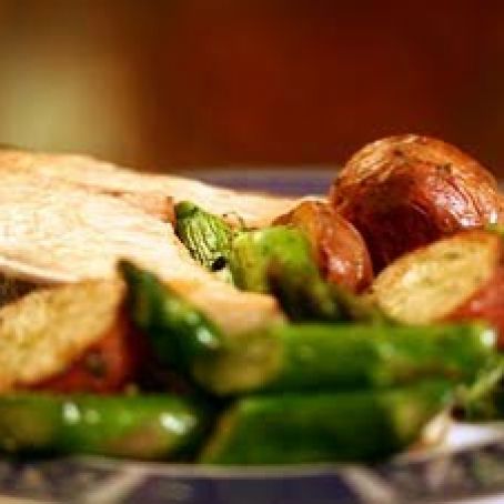 Oven-Roasted Salmon, Asparagus and New Potatoes