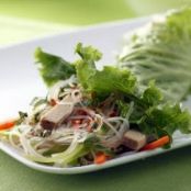 Vietnamese Tofu Noodle Lettuce Wraps