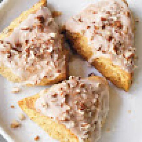 Pecan and Molasses Scones with Vanilla Glaze